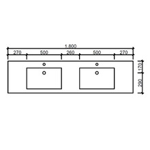Grand Countertop with Double Integrated Basin
